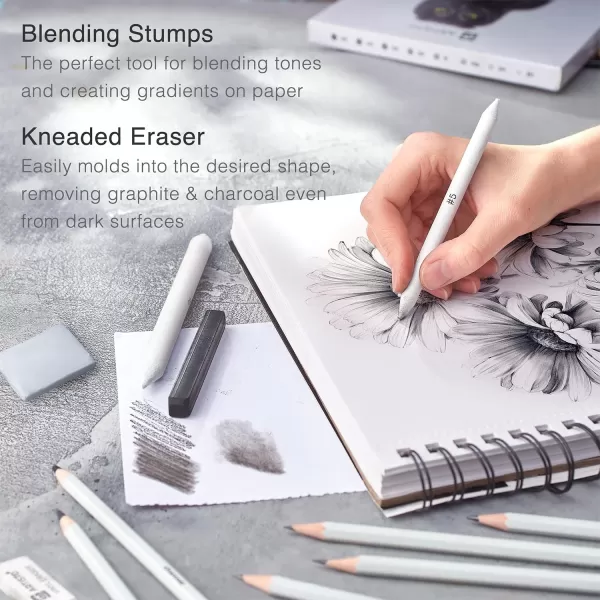 imageARTISTO Sketching Pads 9x12 ampamp Sketching Art Set 20 Items Bundle