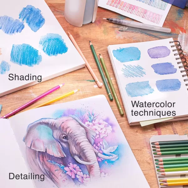 imageArtisto Watercolor Pencils 48 colors ampamp Sketching Art Set 20 items Bundle