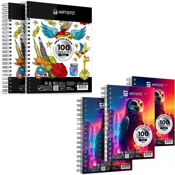imageARTISTO Sketching Pads 9x12quot ampamp Sketching Pads 55x85quot Bundle