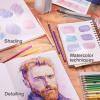 imagePremium Watercolor Pencils  Set of 72 Quality 35mm Soft Core Leads WaterSoluble Pencils Perfect for Beginner ampamp Advanced Artists
