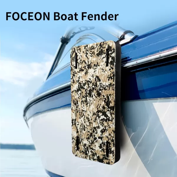 FOCEAN Boat Fender Boat Bumpers Fenders with Ropes EVA Foam Boat Bumpers for Pontoon Boat Bass Boat and Jon Boat 236quotx11quotx24quotDesert Camo