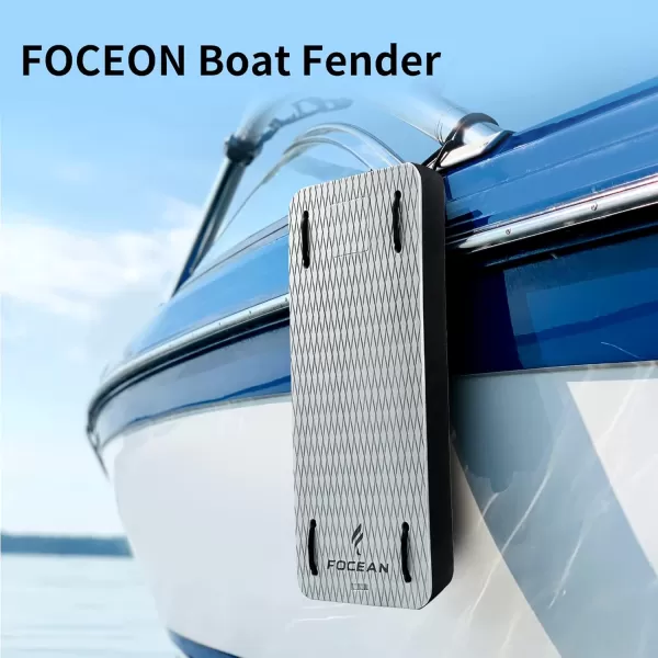 FOCEAN Boat Fender Boat Bumpers Fenders with Ropes EVA Foam Boat Bumpers for Pontoon Boat Bass Boat and Jon Boat 236quotx11quotx24quotGrey