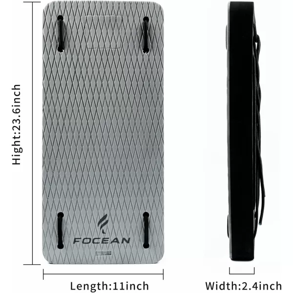 FOCEAN Boat Fender Boat Bumpers Fenders with Ropes EVA Foam Boat Bumpers for Pontoon Boat Bass Boat and Jon Boat 236quotx11quotx24quotGrey
