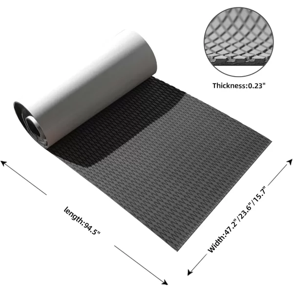 FOCEAN Boat Flooring  EVA Foam Boat Decking  Marine Flooring Marine Mats for Boats RV Yacht Kayak 945quotx 472quot236quot157quotGrey