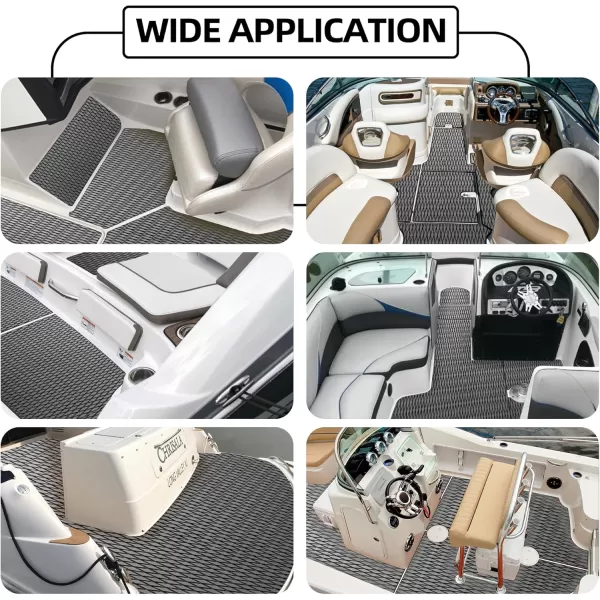 FOCEAN Boat Flooring  EVA Foam Boat Decking  Surfboard Traction Pads SelfAdhesive Sheet for Skateboard Skimboard RV Yacht Kayak 945x 472 BlackDark Grey