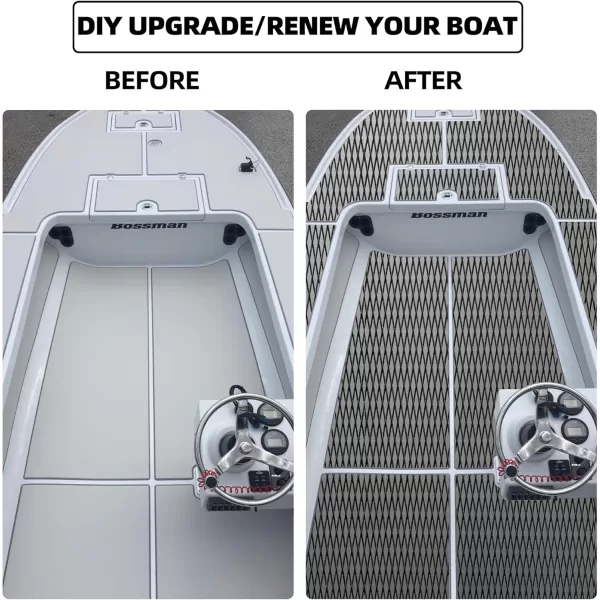 FOCEAN Boat Flooring  EVA Foam Boat Decking  Surfboard Traction Pads SelfAdhesive Sheet for Skateboard Skimboard RV Yacht Kayak 945x 472 BlackDark Grey