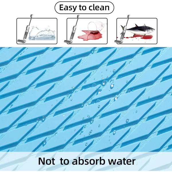 FOCEAN Boat Flooring  EVA Foam Boat Decking  Surfboard Traction Pads SelfAdhesive Sheet for Skateboard Skimboard RV Yacht Kayak 945x 472 BlackSky Blue