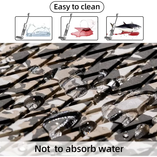FOCEAN Boat Flooring EVA Foam Boat Decking Camo Marine Flooring SelfAdhesive Boat Mat Boat Carpet for Motorboat RV Yacht Kayak Surfboard 945quot x 472quot236quot157quotDesert Camo