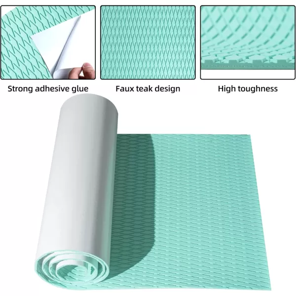 FOCEAN Boat Flooring EVA Foam Boat Decking Camo Marine Flooring SelfAdhesive Boat Mat Boat Carpet for Motorboat RV Yacht Kayak Surfboard 945quot x 472quot236quot157quotGreen