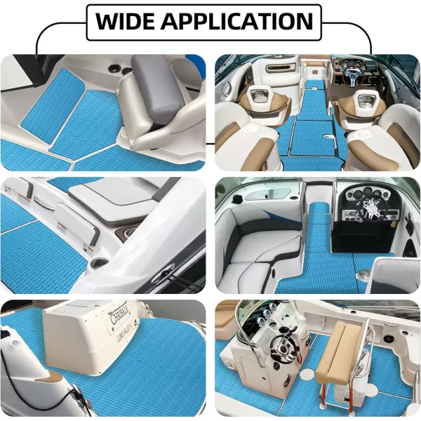 FOCEAN Boat Flooring EVA Foam Boat Decking Camo Marine Flooring SelfAdhesive Boat Mat Boat Carpet for Motorboat RV Yacht Kayak Surfboard 945quot x 472quot236quot157quotBlue