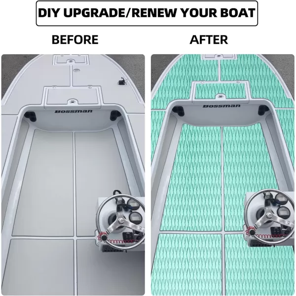FOCEAN Boat Flooring EVA Foam Boat Decking Camo Marine Flooring SelfAdhesive Boat Mat Boat Carpet for Motorboat RV Yacht Kayak Surfboard 945quot x 472quot236quot157quotGreen