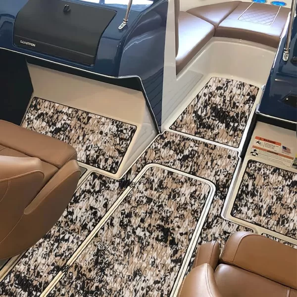 FOCEAN Boat Flooring EVA Foam Boat Decking Camo Marine Flooring SelfAdhesive Boat Mat Boat Carpet for Motorboat RV Yacht Kayak Surfboard 945quot x 472quot236quot157quotDesert Camo