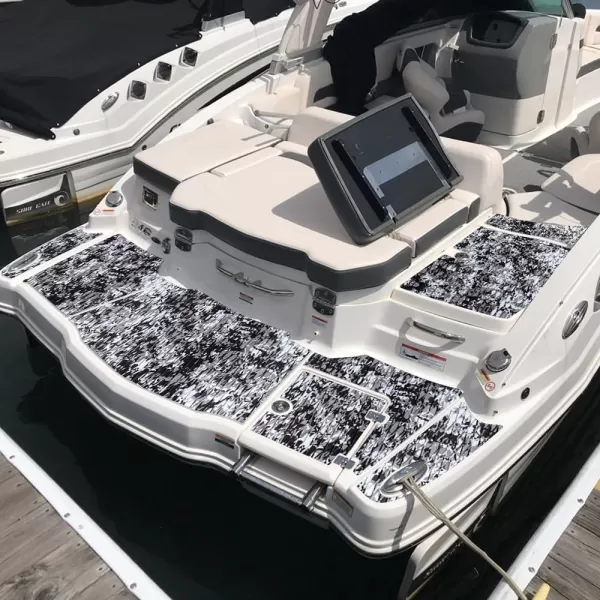 FOCEAN Boat Flooring EVA Foam Boat Decking Camo Marine Flooring SelfAdhesive Boat Mat Boat Carpet for Motorboat RV Yacht Kayak Surfboard 945quot x 472quot236quot157quotSnow Camo