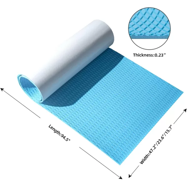 FOCEAN Boat Flooring EVA Foam Boat Decking Camo Marine Flooring SelfAdhesive Boat Mat Boat Carpet for Motorboat RV Yacht Kayak Surfboard 945quot x 472quot236quot157quotBlue