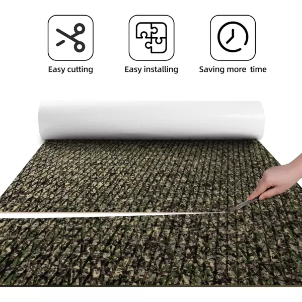 FOCEAN Boat Flooring EVA Foam Boat Decking Faux Teak Marine Flooring Boat Mat Boat Carpet Sheet for Motorboat RV Yacht Kayak Surfboard 945quotx 472quot354quot236quot157quotCamo Grass