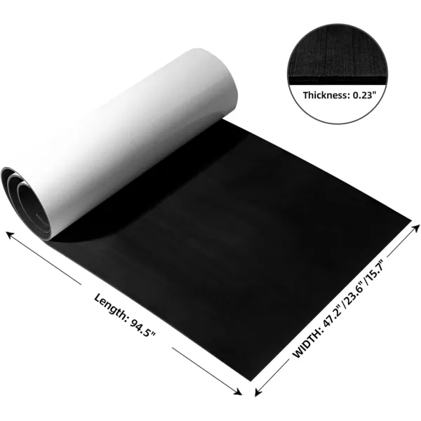 FOCEAN Boat Flooring EVA Foam Boat Decking Marine Flooring Brushed Texture Marine Mats for Boats Yacht Kayak RV 945quot x472quot 236quot157quotBlack