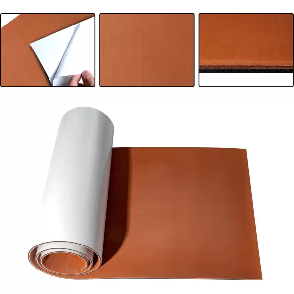 FOCEAN Boat Flooring EVA Foam Boat Decking Marine Flooring Brushed Texture Marine Mats for Boats Yacht Kayak RV 945quot x472quot 236quot157quotBrownBlack Back