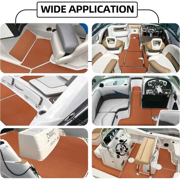 FOCEAN Boat Flooring EVA Foam Boat Decking Marine Flooring Brushed Texture Marine Mats for Boats Yacht Kayak RV 945quot x472quot 236quot157quotBrownBlack Back