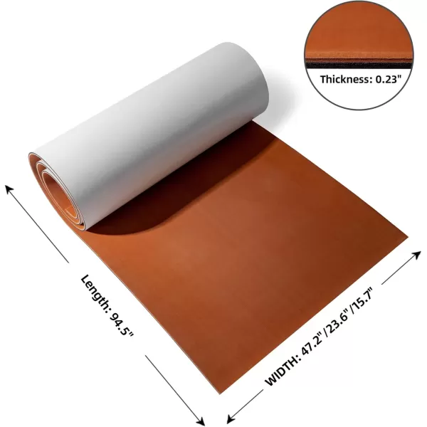 FOCEAN Boat Flooring EVA Foam Boat Decking Marine Flooring Brushed Texture Marine Mats for Boats Yacht Kayak RV 945quot x472quot 236quot157quotBrownBlack Back