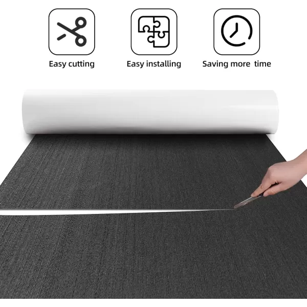 FOCEAN Boat Flooring EVA Foam Boat Decking Marine Flooring Brushed Texture Marine Mats for Boats Yacht Kayak RV 945quot x472quot 236quot157quotDark GreyBlack Back