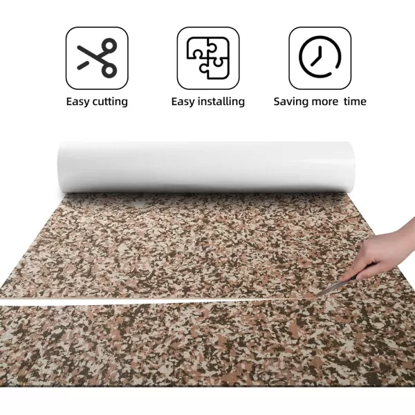 FOCEAN Boat Flooring EVA Foam Boat Decking Marine Flooring Brushed Texture Marine Mats for Boats Yacht Kayak RV 945quot x472quot 236quot157quotGravel Camo