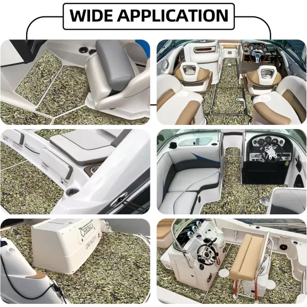 FOCEAN Boat Flooring EVA Foam Boat Decking Marine Flooring Brushed Texture Marine Mats for Boats Yacht Kayak RV 945quot x472quot 236quot157quotJungle Camo