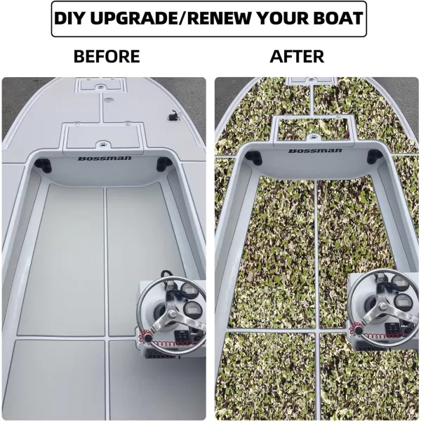 FOCEAN Boat Flooring EVA Foam Boat Decking Marine Flooring Brushed Texture Marine Mats for Boats Yacht Kayak RV 945quot x472quot 236quot157quotJungle Camo