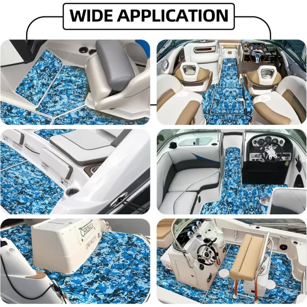 FOCEAN Boat Flooring EVA Foam Boat Decking Marine Flooring Brushed Texture Marine Mats for Boats Yacht Kayak RV 945quot x472quot 236quot157quotOcean Camo