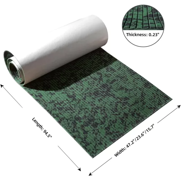 FOCEAN Boat Flooring EVA Foam Boat Decking Marine Flooring Camo Brushed NonSlip SelfAdhesive Marine Mats for Boats Yacht Kayak RV Swimming Pool 945quot x472quot 236quot157quotOlive Camo