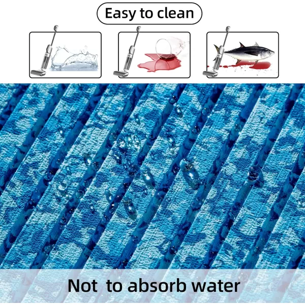FOCEAN Boat Flooring EVA Foam Boat Decking Marine Flooring Camo Brushed NonSlip SelfAdhesive Marine Mats for Boats Yacht Kayak RV Swimming Pool 945quot x472quot 236quot157quotBlue Camo