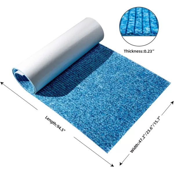 FOCEAN Boat Flooring EVA Foam Boat Decking Marine Flooring Camo Brushed NonSlip SelfAdhesive Marine Mats for Boats Yacht Kayak RV Swimming Pool 945quot x472quot 236quot157quotBlue Camo
