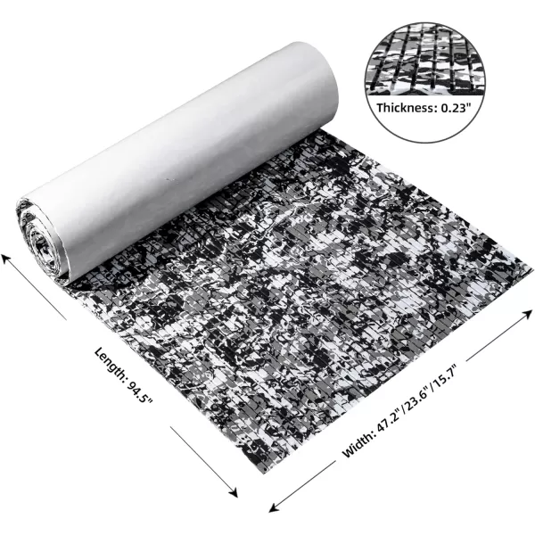 FOCEAN Boat Flooring EVA Foam Boat Decking Marine Flooring Camo Brushed NonSlip SelfAdhesive Marine Mats for Boats Yacht Kayak RV Swimming Pool 945quot x472quot 236quot157quotSnow Camo