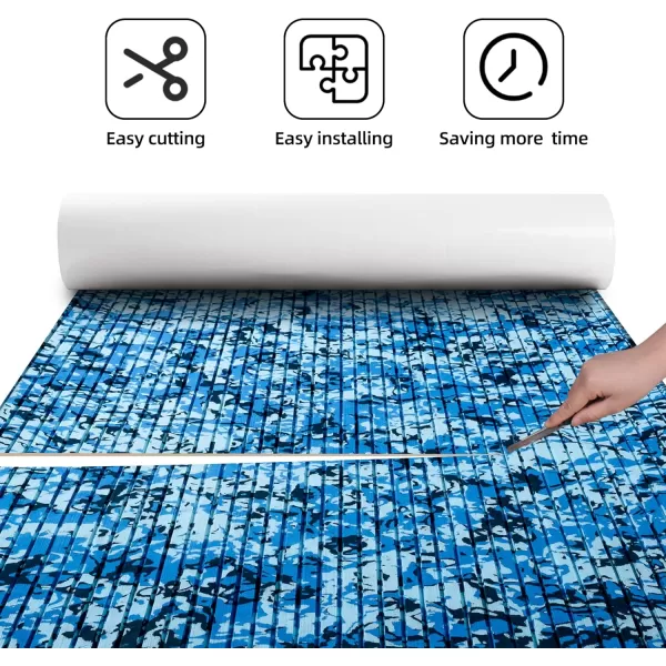 FOCEAN Boat Flooring EVA Foam Boat Decking Marine Flooring Camo Brushed NonSlip SelfAdhesive Marine Mats for Boats Yacht Kayak RV Swimming Pool 945quot x472quot 236quot157quotOcean Camo