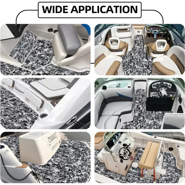 FOCEAN Boat Flooring EVA Foam Boat Decking Marine Flooring Camo Brushed NonSlip SelfAdhesive Marine Mats for Boats Yacht Kayak RV Swimming Pool 945quot x472quot 236quot157quotSnow Camo