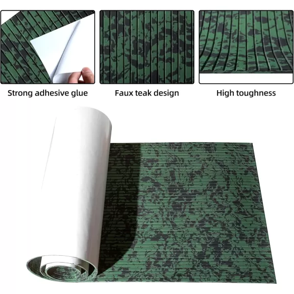 FOCEAN Boat Flooring EVA Foam Boat Decking Marine Flooring Camo Brushed NonSlip SelfAdhesive Marine Mats for Boats Yacht Kayak RV Swimming Pool 945quot x472quot 236quot157quotOlive Camo