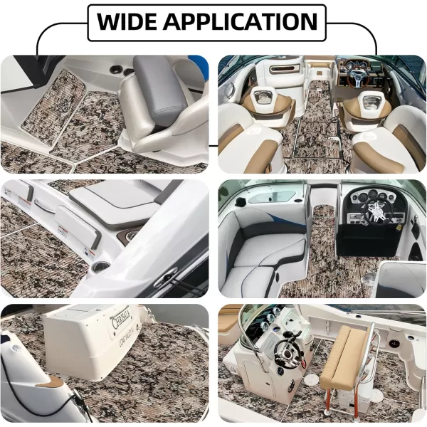 FOCEAN Boat Flooring EVA Foam Boat Decking Marine Flooring Camo Brushed NonSlip SelfAdhesive Marine Mats for Boats Yacht Kayak RV Swimming Pool 945quot x472quot 236quot157quotDesert Camo