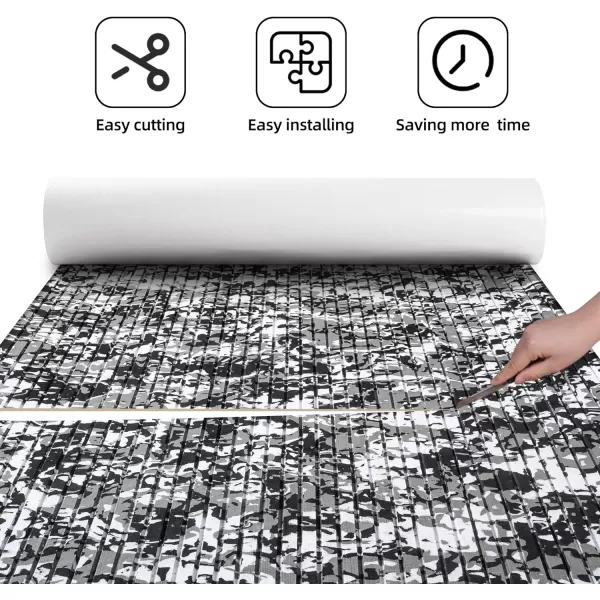 FOCEAN Boat Flooring EVA Foam Boat Decking Marine Flooring Camo Brushed NonSlip SelfAdhesive Marine Mats for Boats Yacht Kayak RV Swimming Pool 945quot x472quot 236quot157quotSnow Camo
