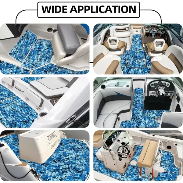 FOCEAN Boat Flooring EVA Foam Boat Decking Marine Flooring Camo Brushed NonSlip SelfAdhesive Marine Mats for Boats Yacht Kayak RV Swimming Pool 945quot x472quot 236quot157quotOcean Camo
