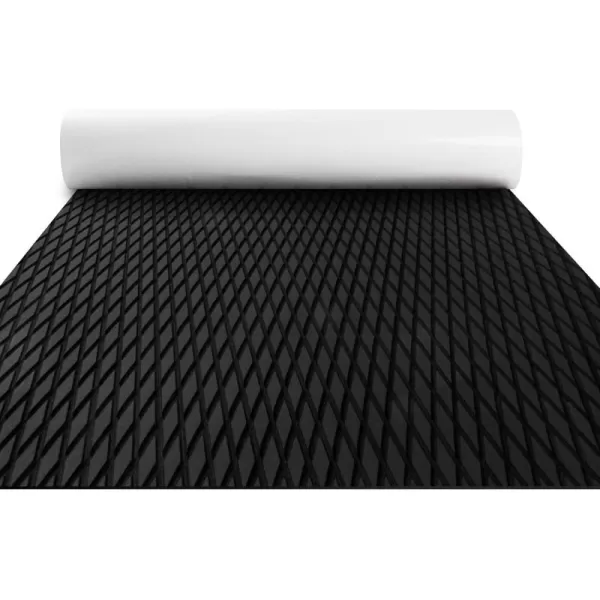 FOCEAN Boat Flooring EVA Foam Boat Decking Camo Marine Flooring SelfAdhesive Boat Mat Boat Carpet for Motorboat RV Yacht Kayak Surfboard 945quot x 472quot236quot157quotBlack