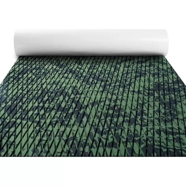 FOCEAN Boat Flooring EVA Foam Boat Decking Camo Marine Flooring SelfAdhesive Boat Mat Boat Carpet for Motorboat RV Yacht Kayak Surfboard 945quot x 472quot236quot157quotOlive Camo