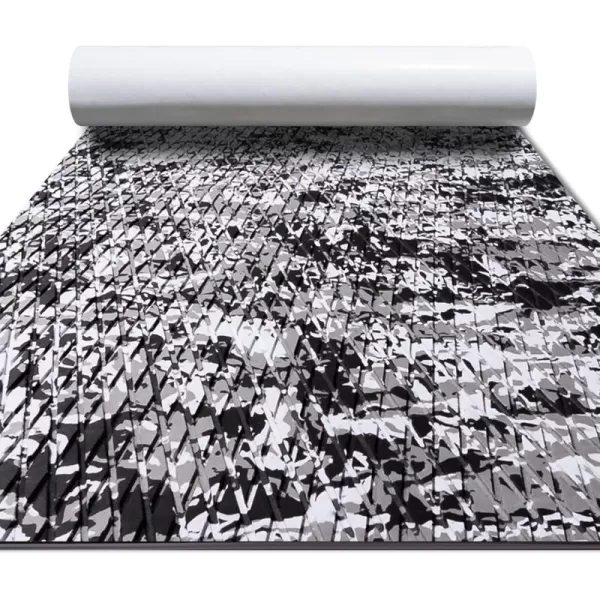 FOCEAN Boat Flooring EVA Foam Boat Decking Camo Marine Flooring SelfAdhesive Boat Mat Boat Carpet for Motorboat RV Yacht Kayak Surfboard 945quot x 472quot236quot157quotSnow Camo