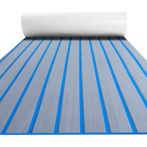 Grey With Blue Seam Lines