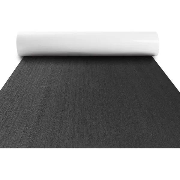 FOCEAN Boat Flooring EVA Foam Boat Decking Marine Flooring Brushed Texture Marine Mats for Boats Yacht Kayak RV 945quot x472quot 236quot157quotDark GreyBlack Back