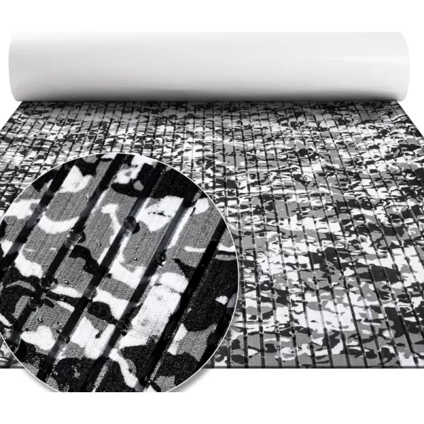 FOCEAN Boat Flooring EVA Foam Boat Decking Marine Flooring Camo Brushed NonSlip SelfAdhesive Marine Mats for Boats Yacht Kayak RV Swimming Pool 945quot x472quot 236quot157quotSnow Camo