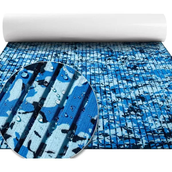 FOCEAN Boat Flooring EVA Foam Boat Decking Marine Flooring Camo Brushed NonSlip SelfAdhesive Marine Mats for Boats Yacht Kayak RV Swimming Pool 945quot x472quot 236quot157quotOcean Camo