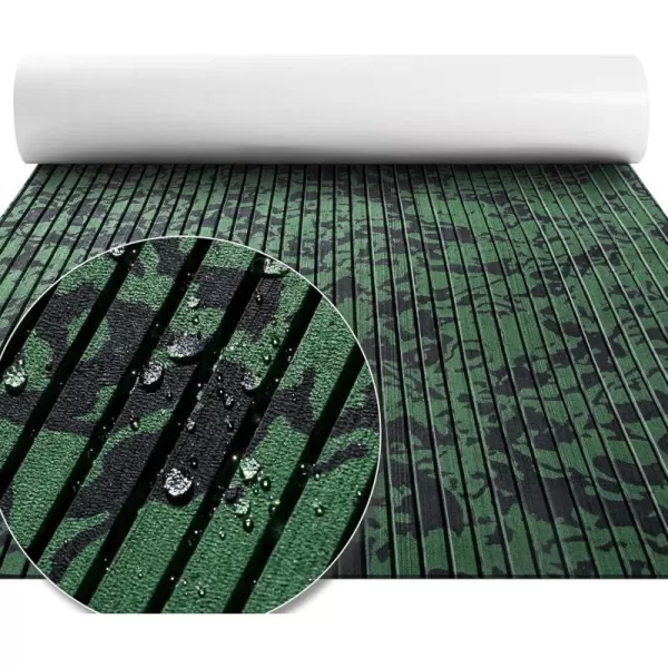 FOCEAN Boat Flooring EVA Foam Boat Decking Marine Flooring Camo Brushed NonSlip SelfAdhesive Marine Mats for Boats Yacht Kayak RV Swimming Pool 945quot x472quot 236quot157quotOlive Camo