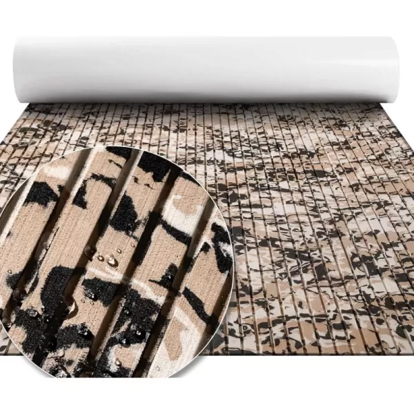 FOCEAN Boat Flooring EVA Foam Boat Decking Marine Flooring Camo Brushed NonSlip SelfAdhesive Marine Mats for Boats Yacht Kayak RV Swimming Pool 945quot x472quot 236quot157quotDesert Camo