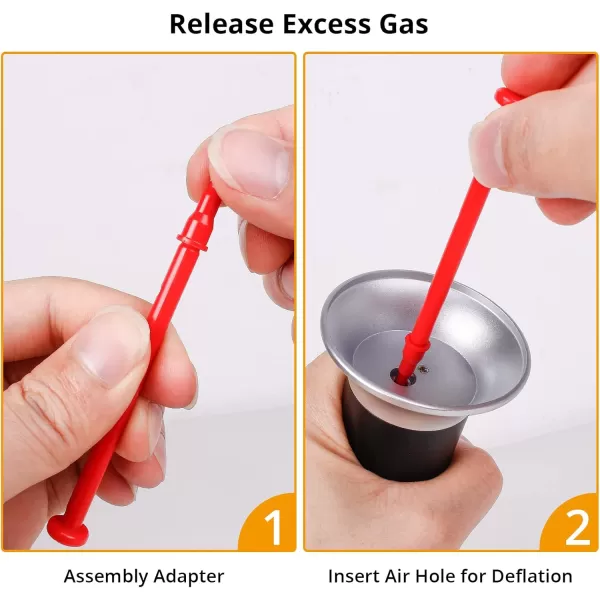 imageSondiko Butane Adapter Tips Kit  Butane Lighter Refill Adapter Release and Refill Gas Adapter Gas Refill Adapter for Short Nozzles Butane Tank Butane Torch Butane LighterRed
