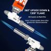 imageSondiko Dual Flame Mode Butane Torch Head S516 Professional Grilling Tool with Adjustable Flame Reverse Use for BBQ Soldering CharcoalampampCampfire Torch LighterFuel Not IncludedGraywhite