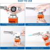 imageSondiko Dual Flame Mode Butane Torch Head S516 Professional Grilling Tool with Adjustable Flame Reverse Use for BBQ Soldering CharcoalampampCampfire Torch LighterFuel Not IncludedGraywhite